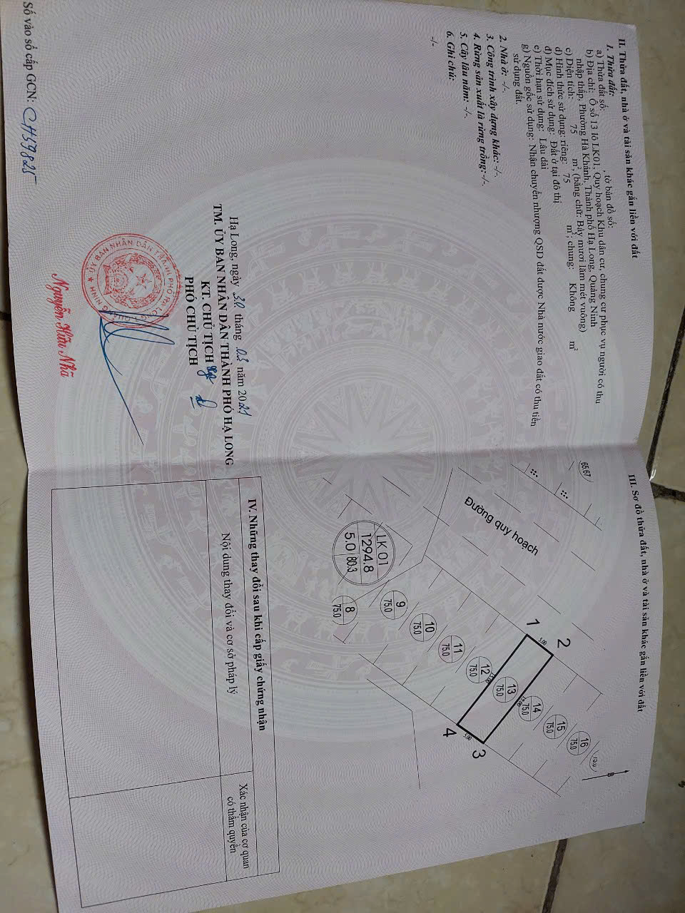  ĐẤT ĐẸP CẦN BÁN GẤP LÔ ĐẤT LK01 – PHƯỜNG HÀ KHÁNH, TP. HẠ LONG, QUẢNG NINH 