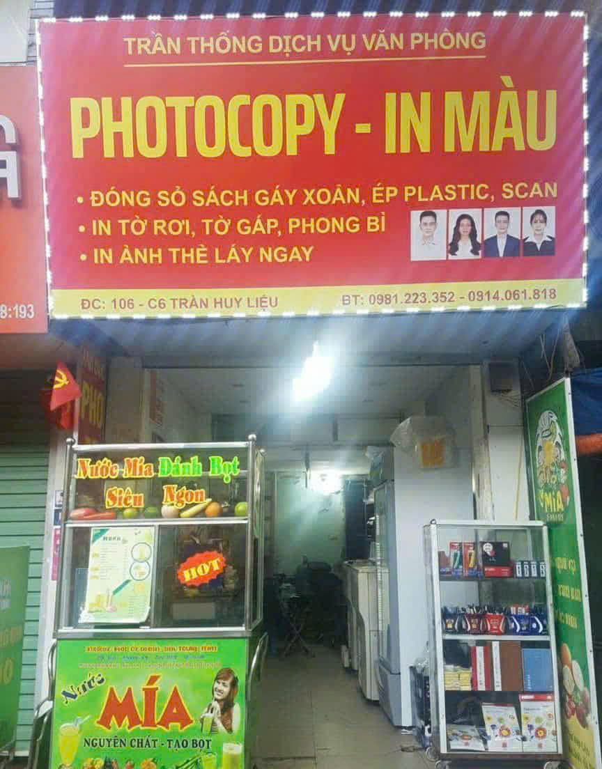  [HÀ NỘI] CHÍNH CHỦ SANG NHƯỢNG CỬA HÀNG PHOTOCOPY VÀ ĐỒ UỐNG - FULL ĐỒ, CHỈ VIỆC VÀO LÀM 