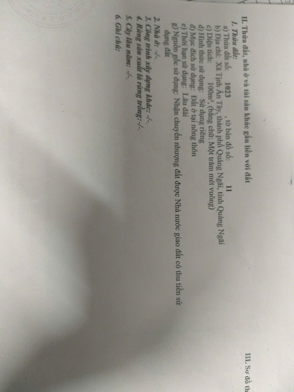  ĐẤT ĐẸP – GIÁ ĐẦU TƯ  - CẦN BÁN LÔ ĐẤT TẠI   Xã Tịnh Ấn Tây, Thành phố Quảng Ngãi, Tỉnh Quảng Ngãi 