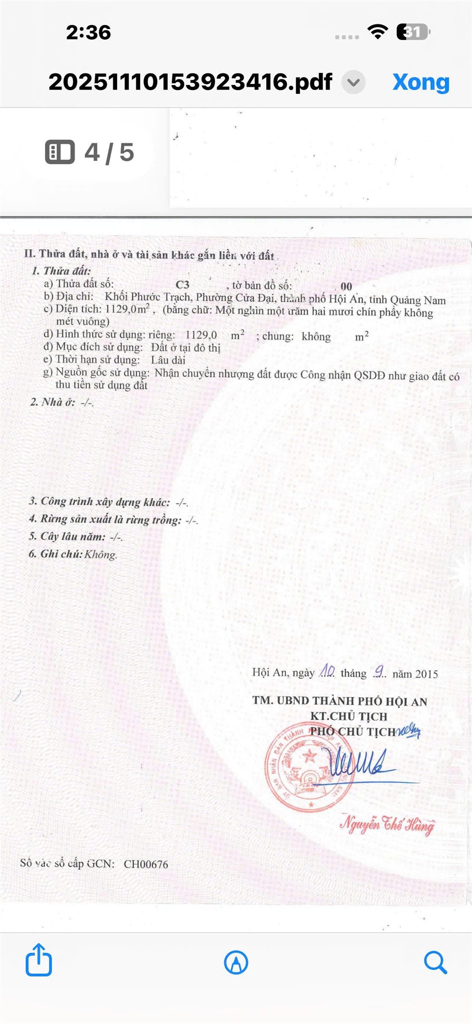  ĐẤT ĐẸP – GIÁ TỐT - CẦN BÁN LÔ ĐẤT KĐT Phước Trạch - Phước Hải ,Hội An, Quảng Nam 