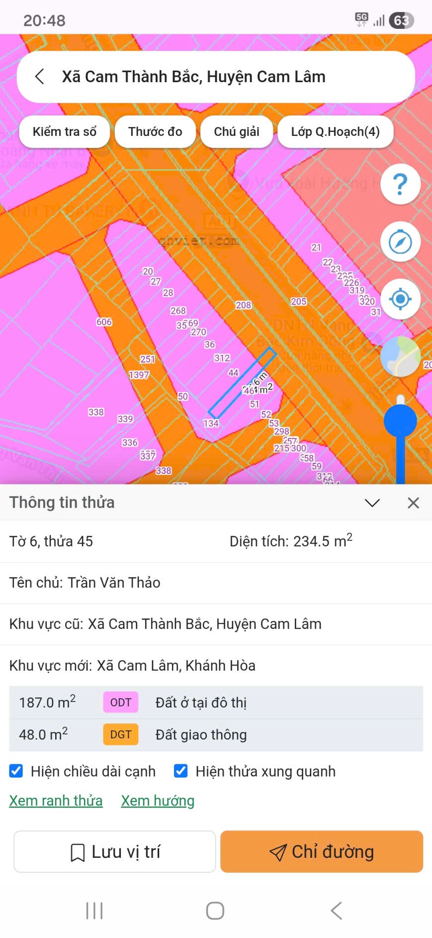  HOT HOT - BÁN ĐẤT CHÍNH CHỦ Xã Cam Thành Bắc, Cam Lâm, Khánh Hòa 