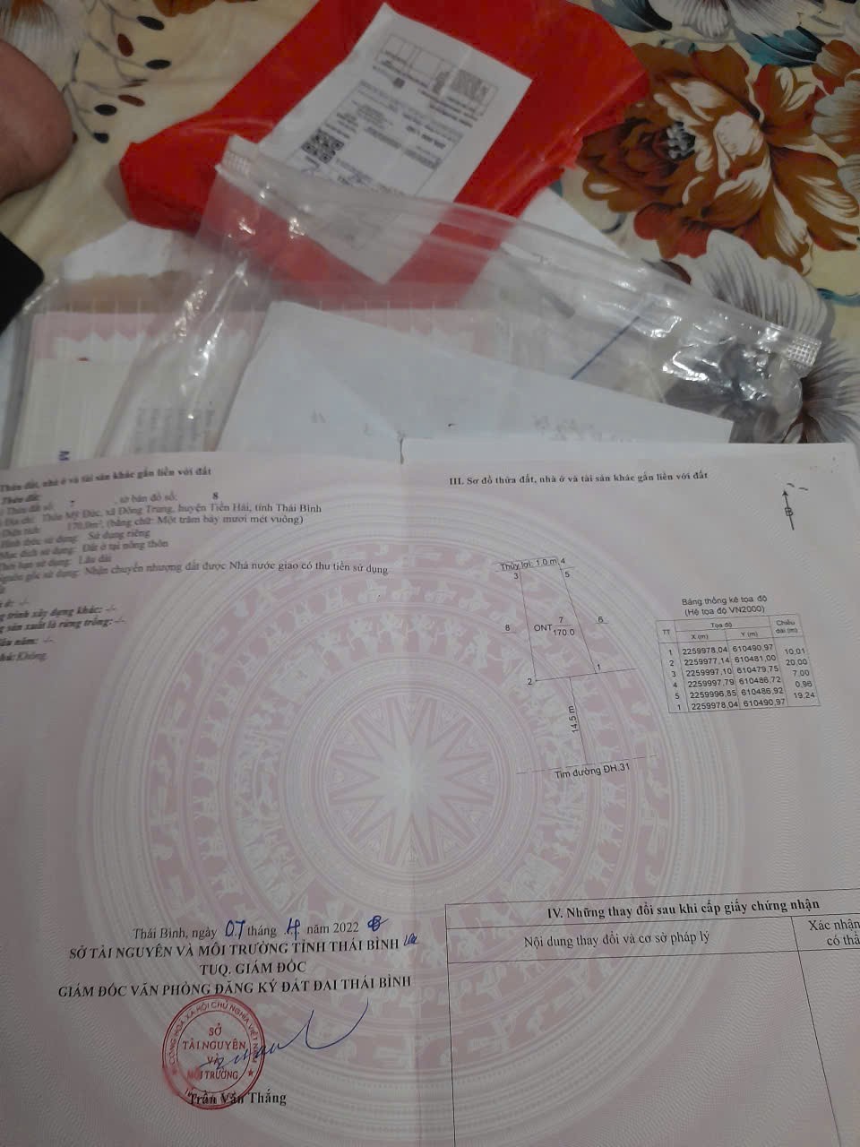  ĐẤT ĐẸP – GIÁ TỐT  – CHÍNH CHỦ CẦN BÁN TẠI Mỹ Đức - Đông Trung - Tiền Hải - Thái Bình 
