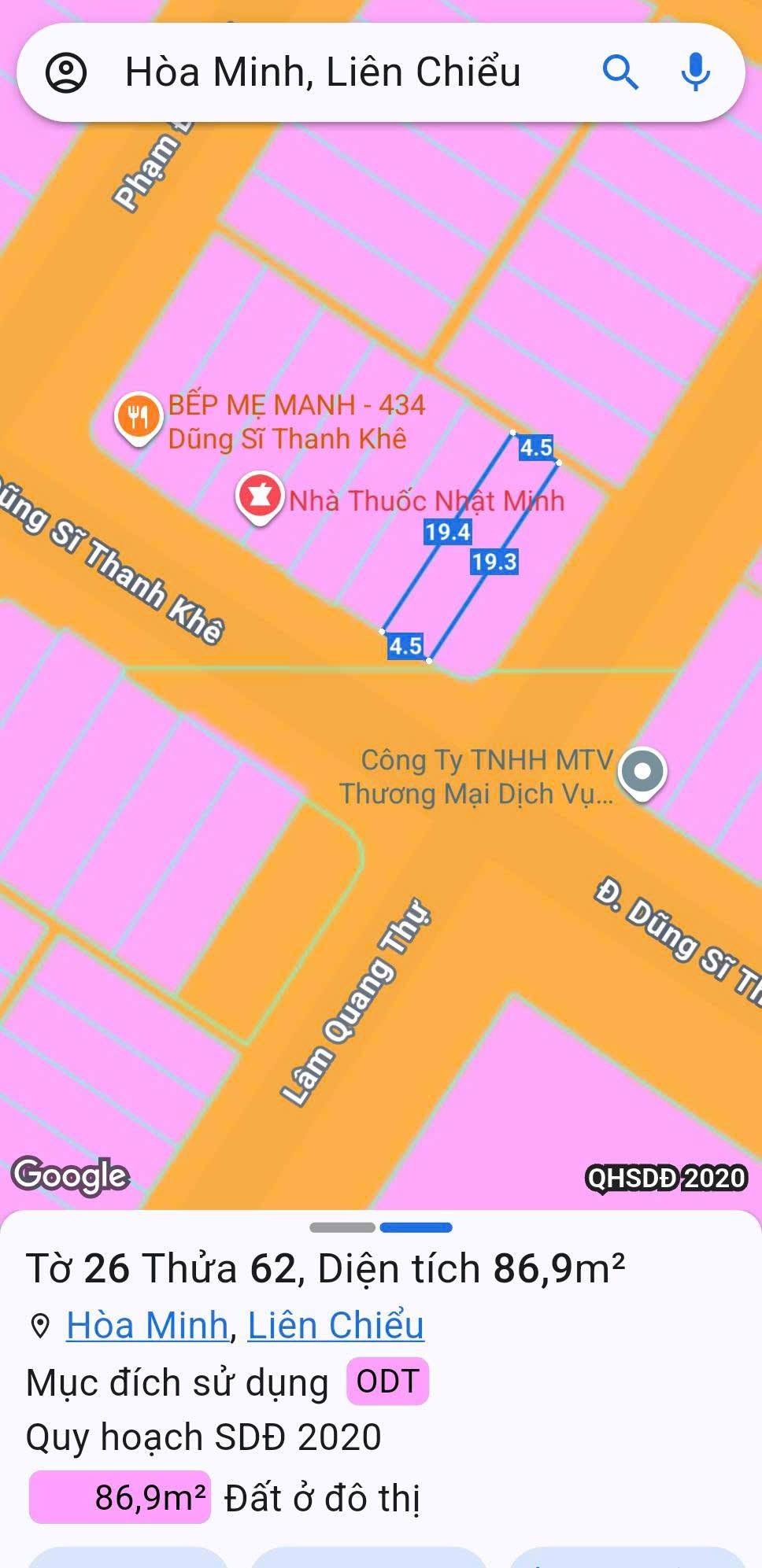  BÁN ĐẤT TIỀN DŨNG SĨ THANH KHÊ - SÁT BIỂN  - CÁCH BIỂN CHỈ 150M 