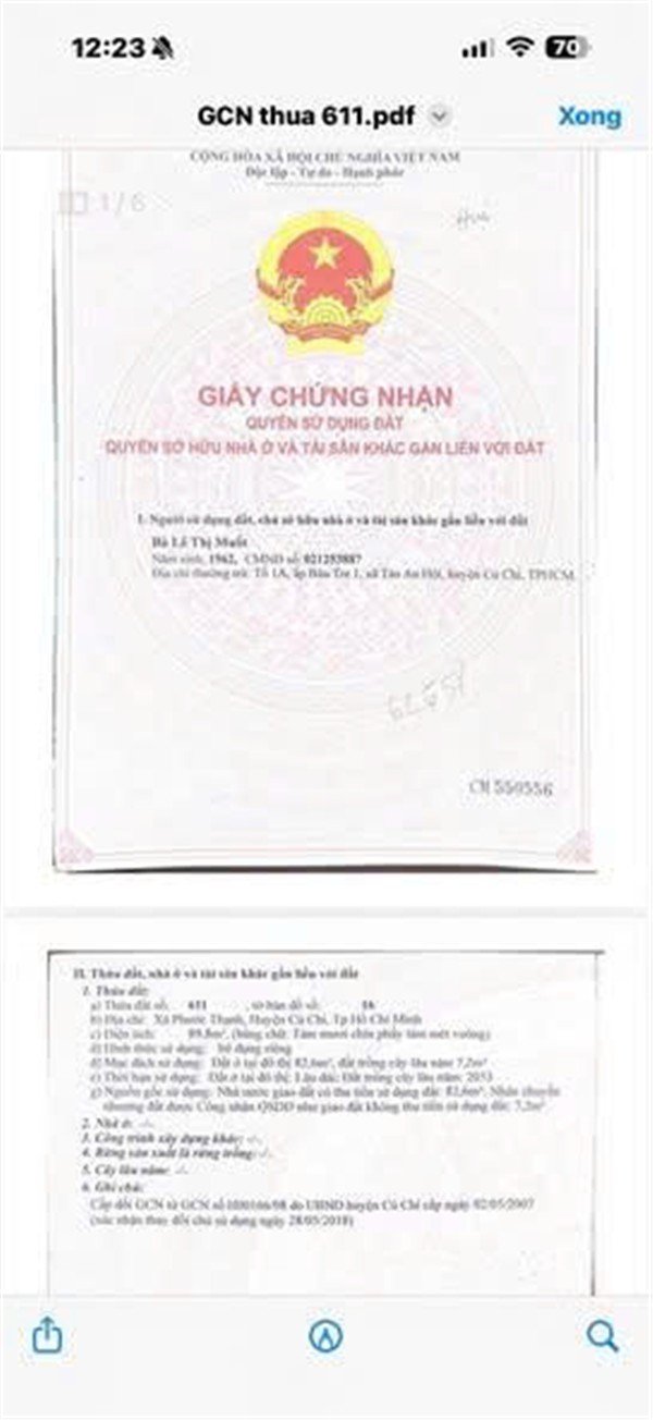  Bán ĐẤT TẶNG NHÀ CHÍNH CHỦ Ngay Đường Tỉnh Lộ 7, Xã Phước Thạnh, Huyện Củ Chi - HCM 