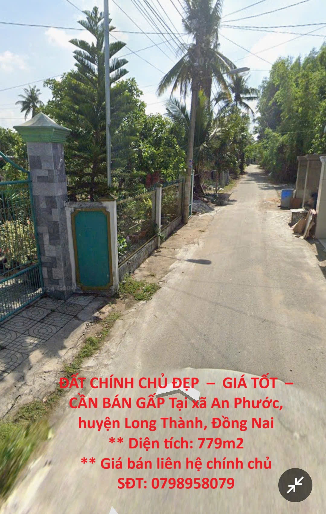  ĐẤT CHÍNH CHỦ ĐẸP  –  GIÁ TỐT  –  CẦN BÁN GẤP Tại xã An Phước, huyện Long Thành, Đồng Nai 