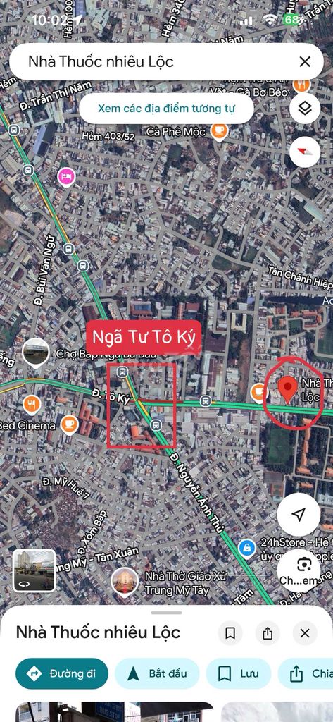  CHO THUÊ MẶT BẰNG ĐẸP – 585 Tô Ký,Trung Mỹ Tây, Quận 12 (khu vực Nhà Thuốc Nhiều Lộc) 