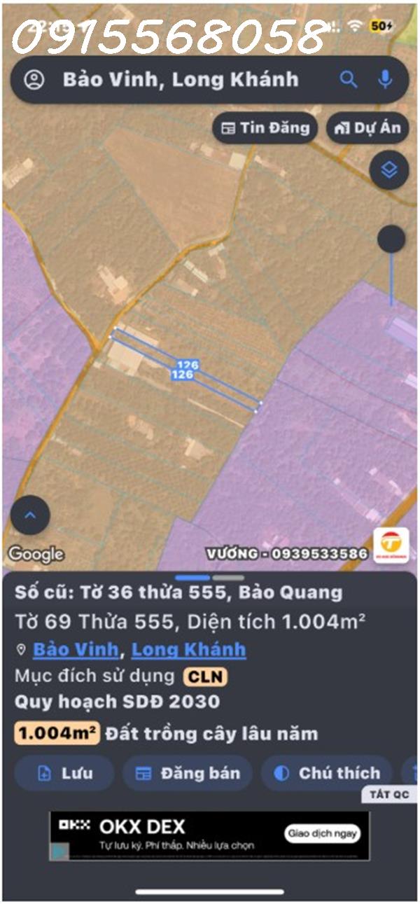  ???? Chủ Ngộp – Cắt Lỗ Sâu 1Tỷ3 lúc mua tới 1ty9– Lô 1004m² (8x126) Tại Bảo Quang, Long Khánh – Đất Đẹp, Sổ Rõ Ràng – Không Thương Lượng! 