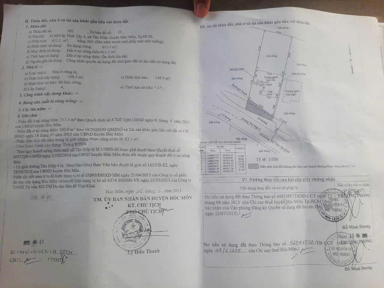  SỐC GIÁ GIẢM MẠNH 1.5T – BÁN GẤP LÔ ĐẤT TẶNG NHÀ FULL THỔ 600M² TÂN HIỆP! 