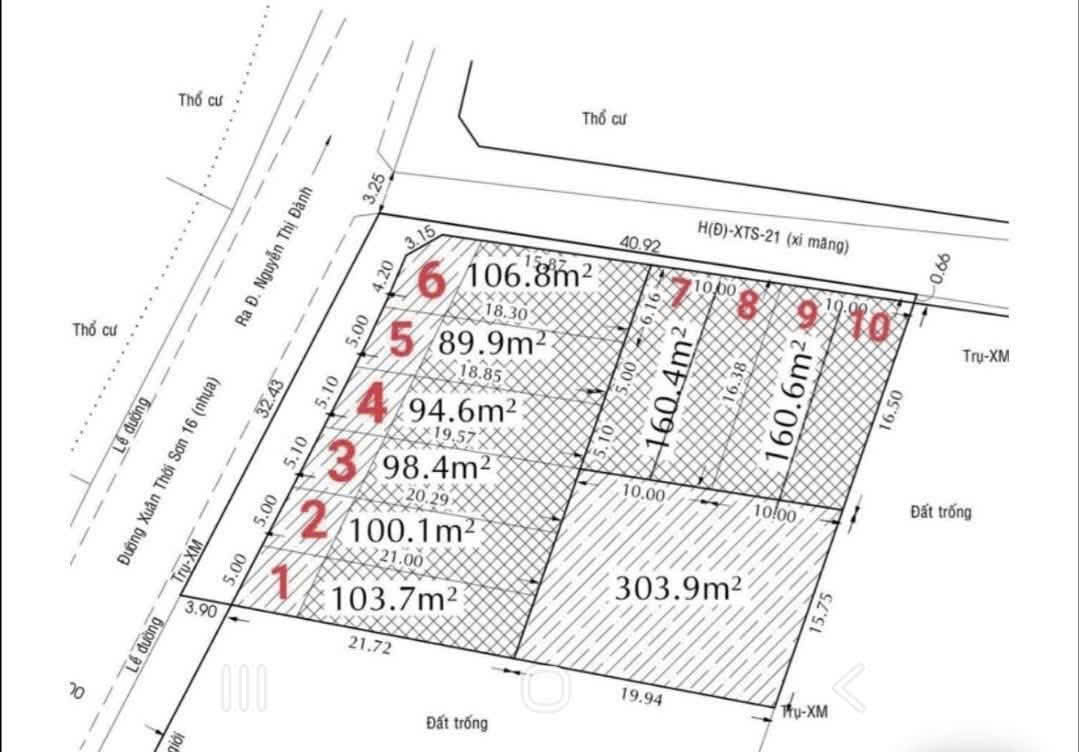 MẶT TIỀN XUÂN THỚI SƠN 16, HÓC MÔN  GIÁ RẺ BẤT NGỜ – NHIỀU LÔ ĐẸP CHỌN THOẢI MÁI! 