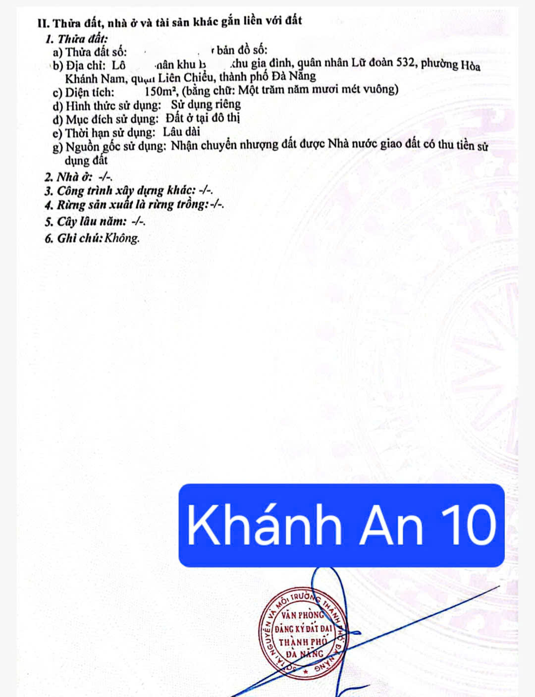 ????????Bán đất đường Khánh An 10 - Sạch đẹp - DT 150M2 
