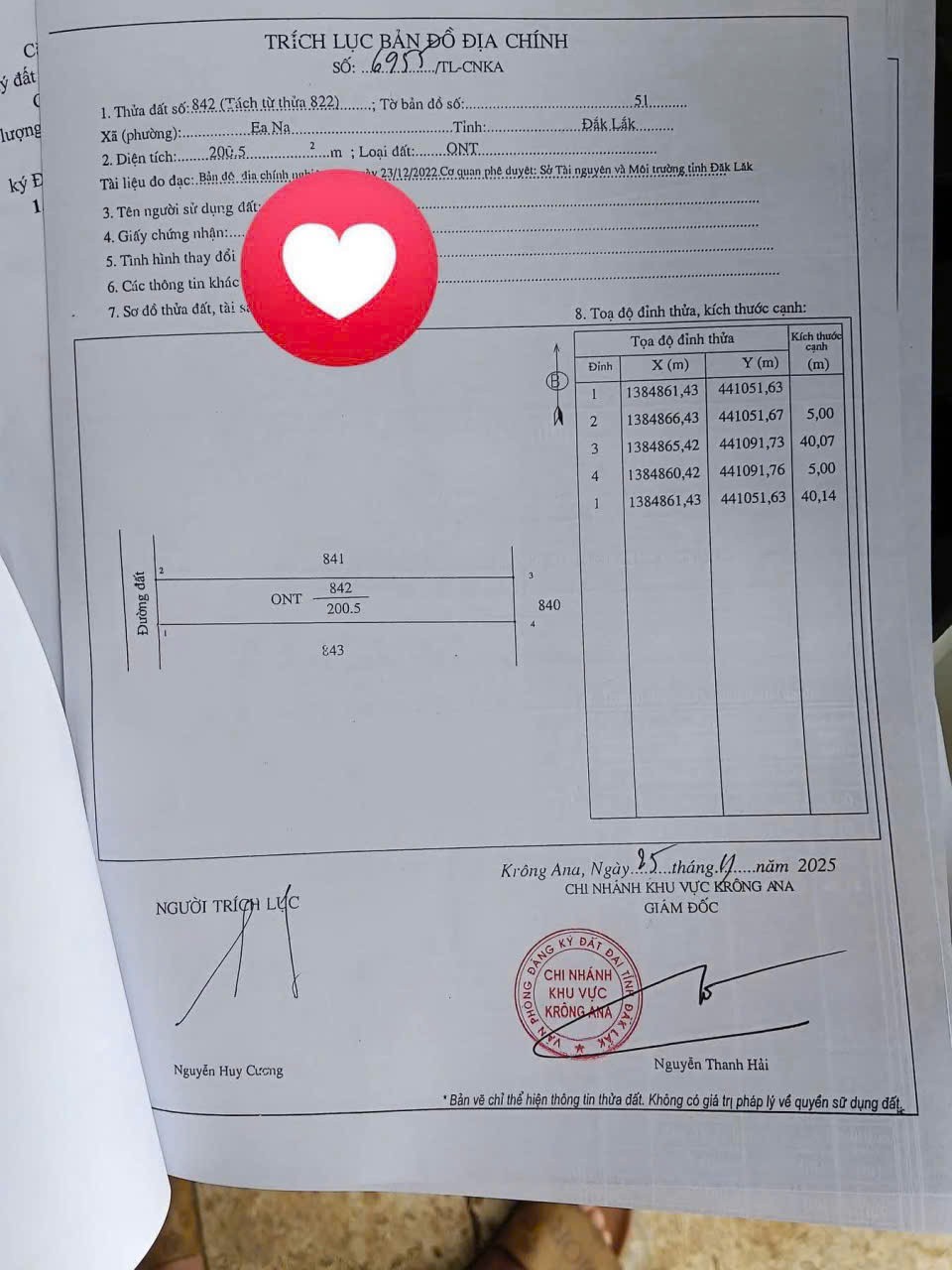  ĐẤT ĐẸP- GIÁ TỐT CẦN BÁN NHANH  lô đất tại Krong Ana tỉnh Đăk lăk 