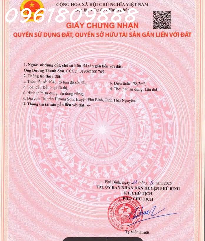  Siêu phẩm - Bán đất đường 47m phường Hồng Tiến, Phổ Yên, Thái Nguyên, giá đầu tư 