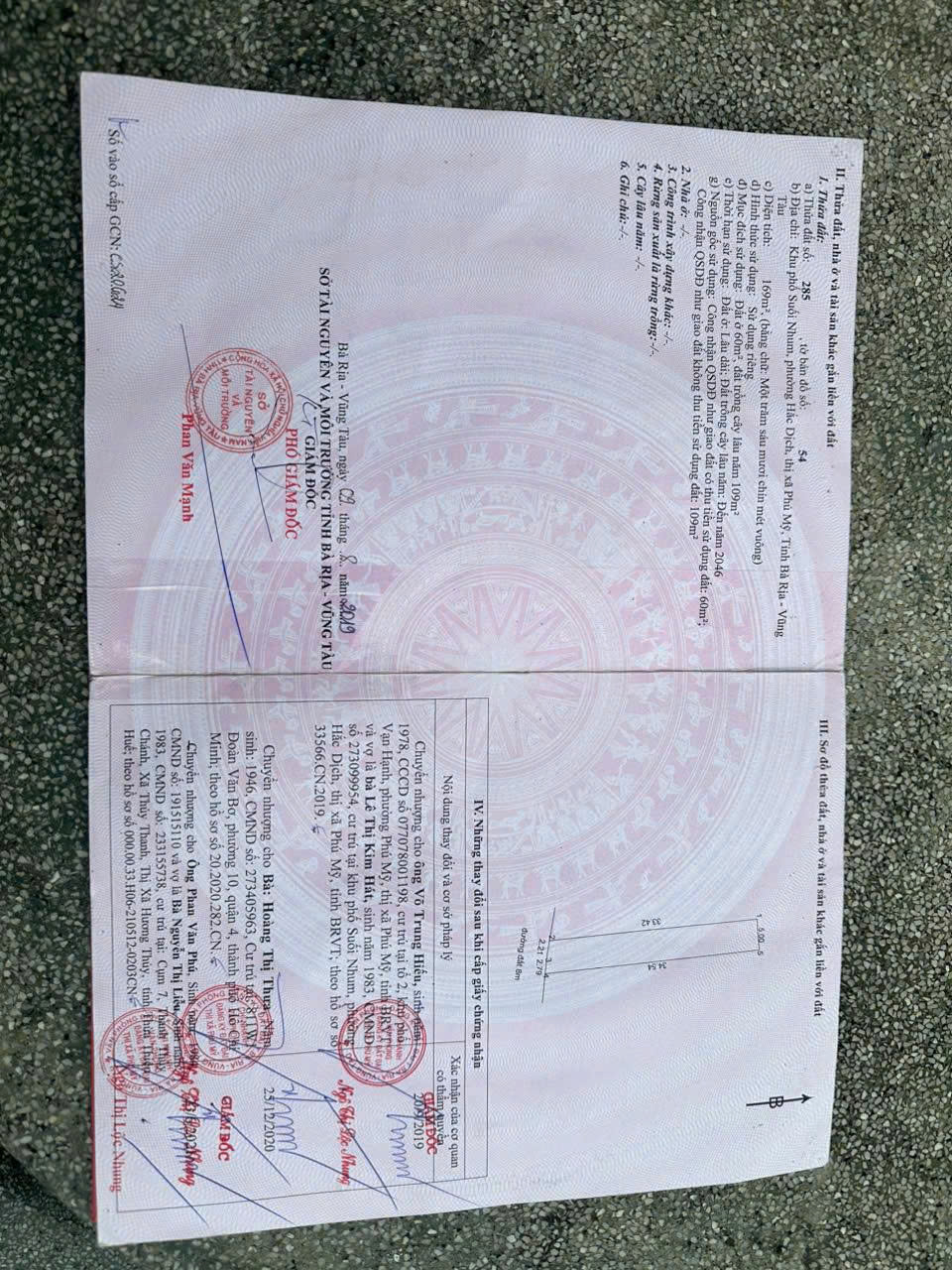  ĐẤT CHÍNH CHỦ - Bán Gấp Lô Đất KP Suối Nhum, Phường Hắc Dịch, TX Phú Mỹ - Bà Rịa Vũng Tàu 