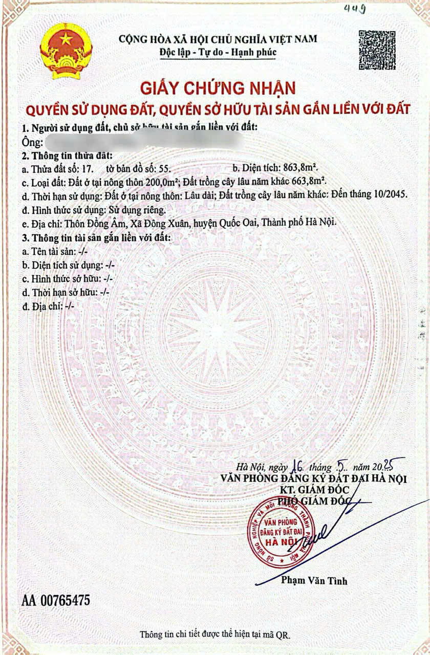  SỞ HỮU NGAY LÔ ĐẤT CHÍNH CHỦ ĐẸP - GIÁ TỐT - Vị Trí Đắc Địa Tại Đồng Bèn Gần Đường Quốc Lộ 21, Hoà Lạc 