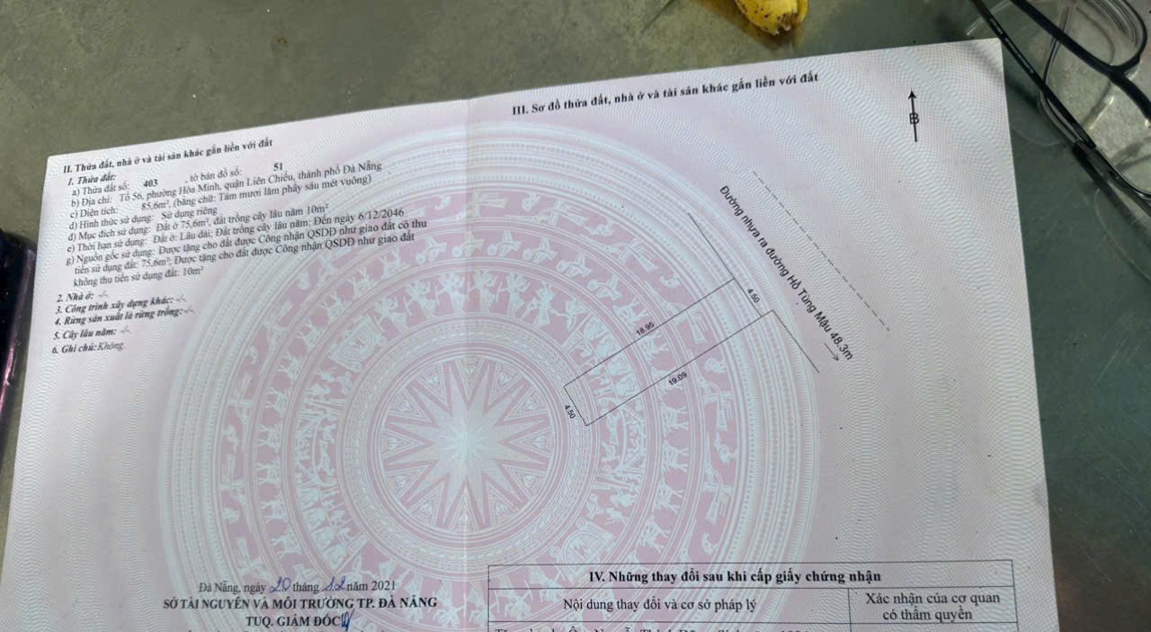  BÁN ĐẤT ĐẸP – ĐƯỜNG PHÚ THẠNH 10, PHƯỜNG HÒA MINH, QUẬN LIÊN CHIỂU MẬU 