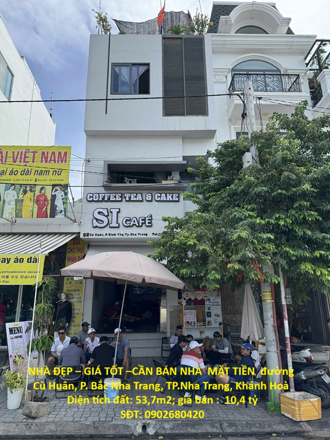  NHÀ ĐẸP – GIÁ TỐT –CẦN BÁN NHÀ  MẶT TIỀN  đường Cù Huân, P. Bắc Nha Trang, TP.Nha Trang, Khánh Hoà 