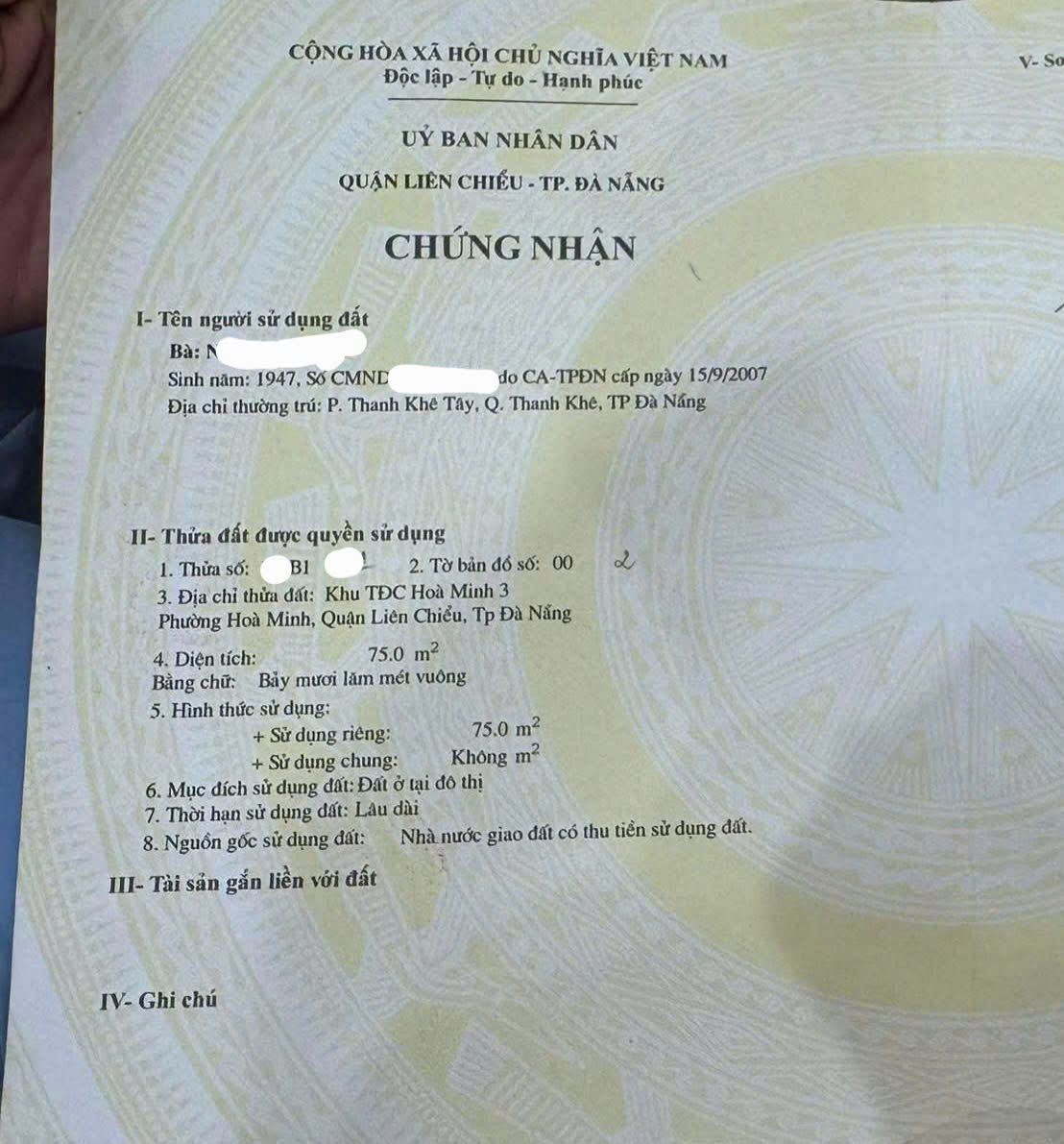  ????????Bán đất 2 mặt tiền đường Phùng Chí Kiên - gần biển - xây nhà rất thoáng 