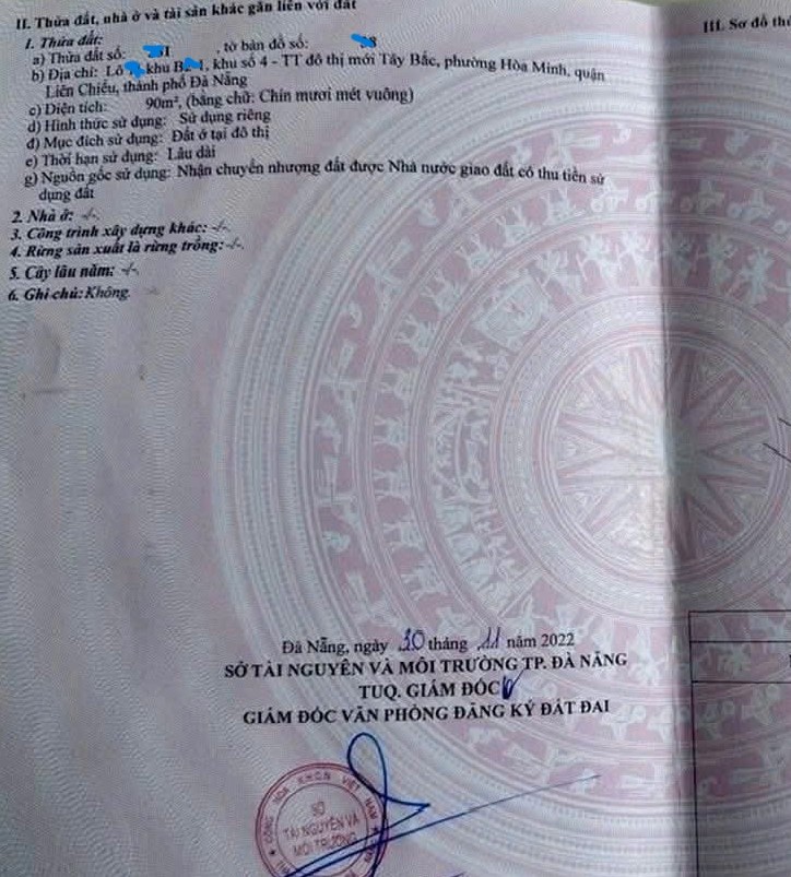  ????????Bán lô đất Trần Quý Khoách - trục thông Hồ Tùng Mậu -DT 90m2 