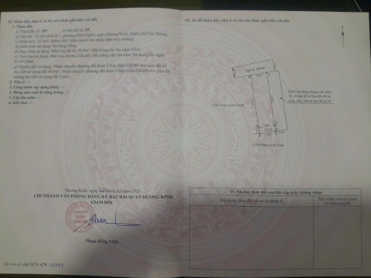  LÔ GÓC GẦN VINHOMES DƯƠNG KINH – GIÁ HIẾM 1.2 TỶ – THANH KHOẢN TỐT  ZALO 0567 222 555 