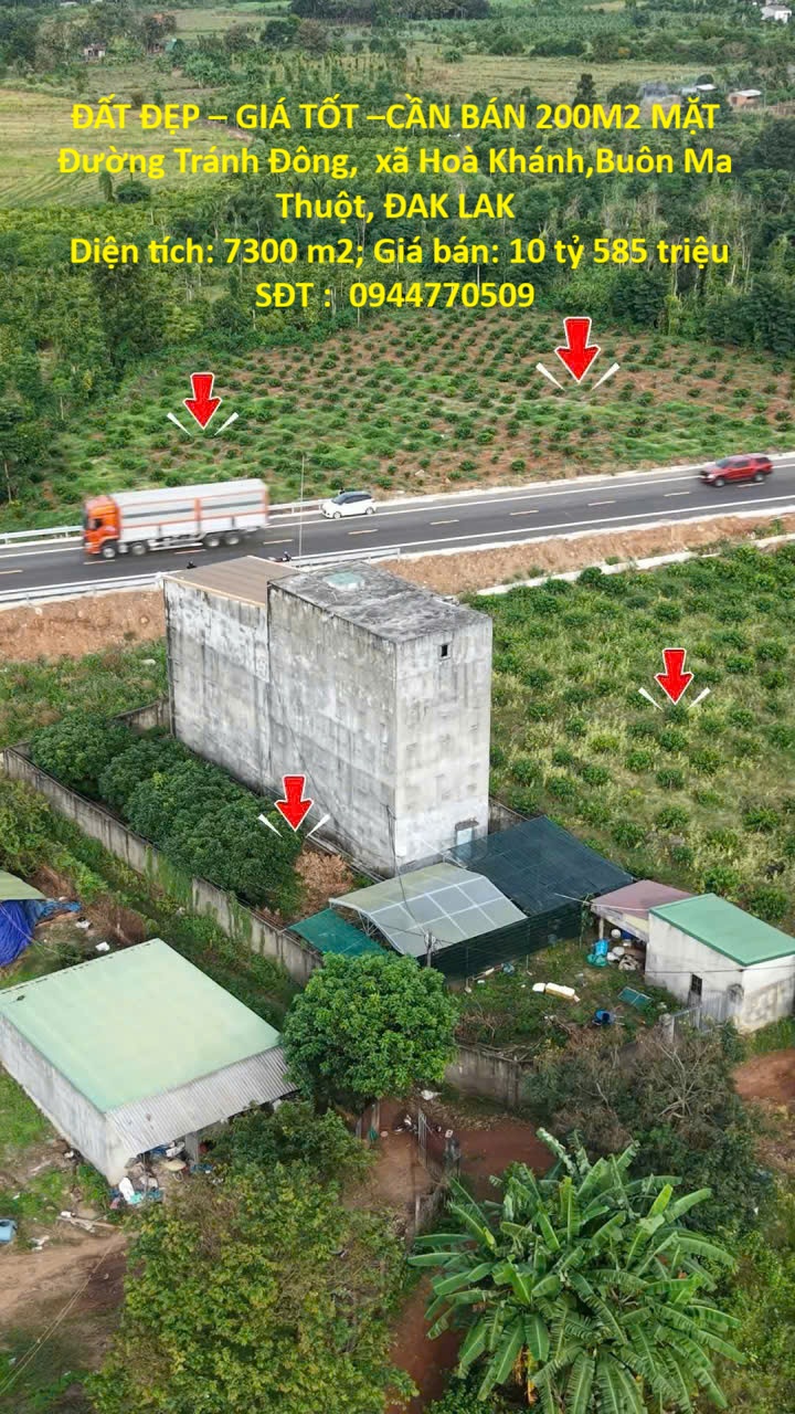  ĐẤT ĐẸP – GIÁ TỐT –CẦN BÁN 200M2 MẶT Đường Tránh Đông,  xã Hoà Khánh,Buôn Ma Thuột, ĐAK LAK 