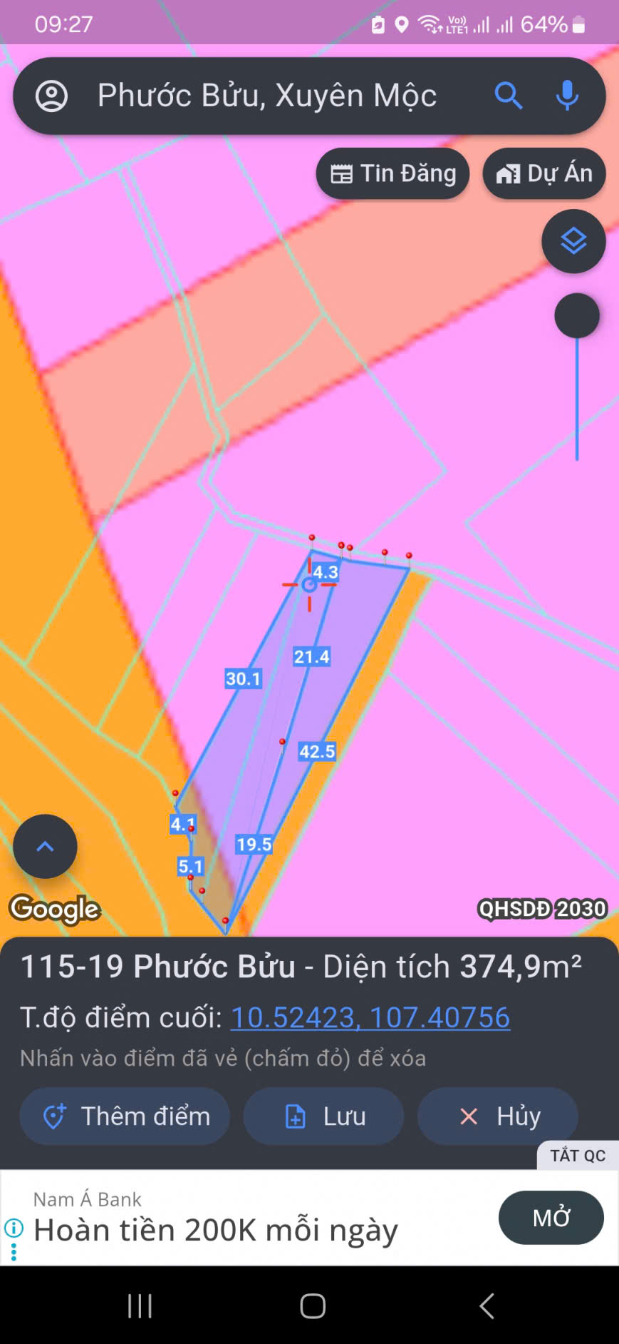  Chủ cần bán  gấp lô này! TT Phước bửu (cũ) xã Hồ Tràm TPHCM. 