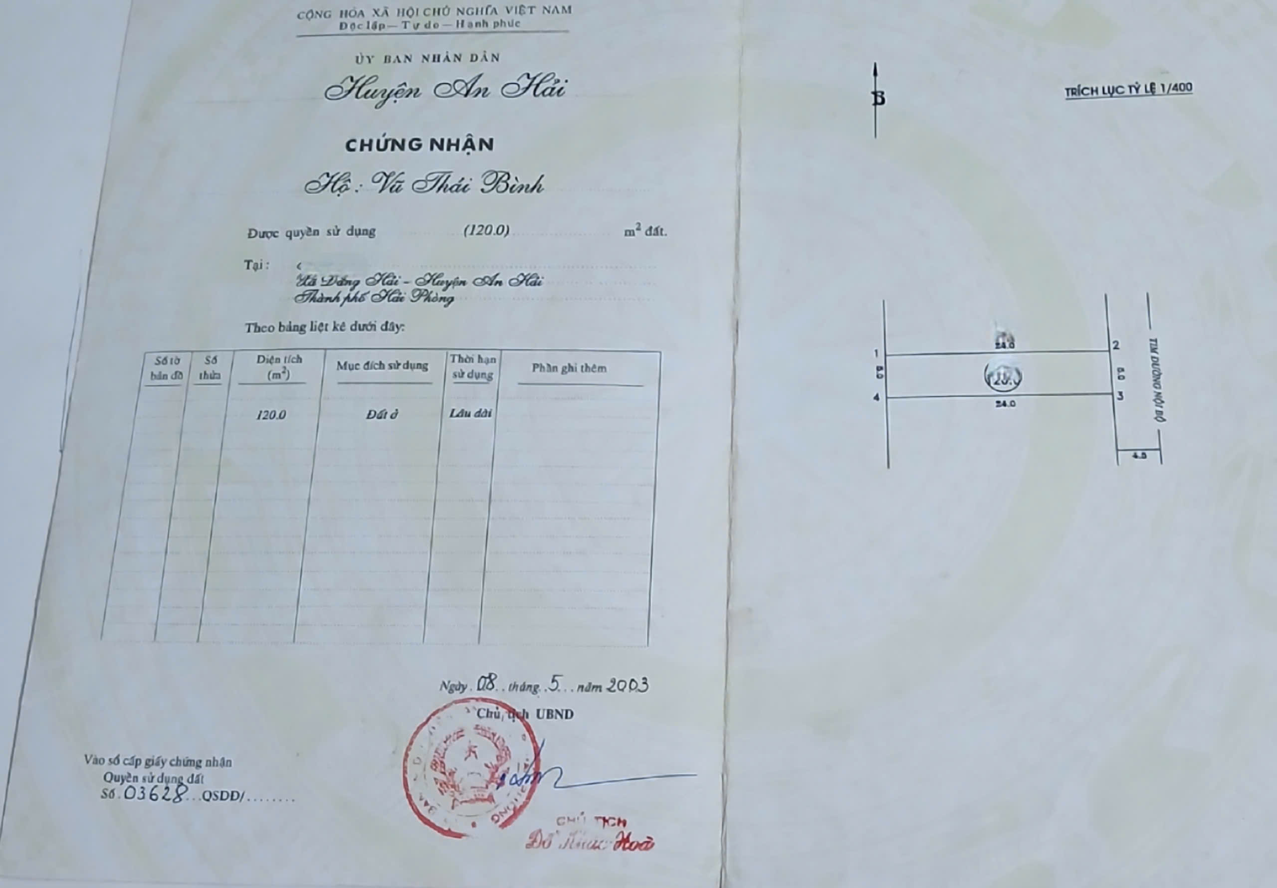  Bán đất tái định cư Đường Dứa Đằng Hải Hải An giá đầu tư hấp dẫn 