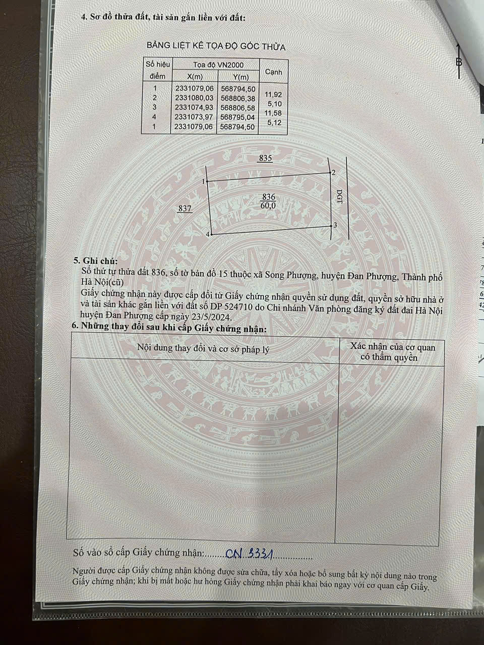  SANG NHƯỢNG GẤP 60M² ĐẤT ĐẸP – ĐAN PHƯỢNG, HÀ NỘI! 