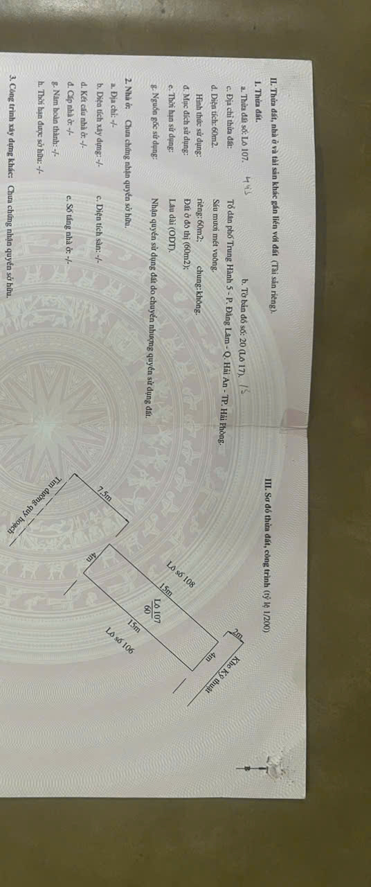  Cần Bán 2 Lô Liền Kề Mặt Đường Bến Láng – Gần TĐC Lô 17 Lê Hồng Phong, Hải Phòng – Vị Trí Kinh Doanh Đẹp 