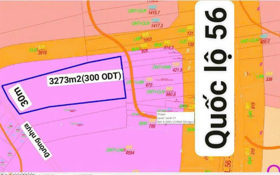  CHÍNH CHỦ CẦN BÁN - ĐẤT SÀO HÒA LONG 
• Diện tích: 3.300 m² (300 m² thổ cư, phủ hồng toàn bộ 