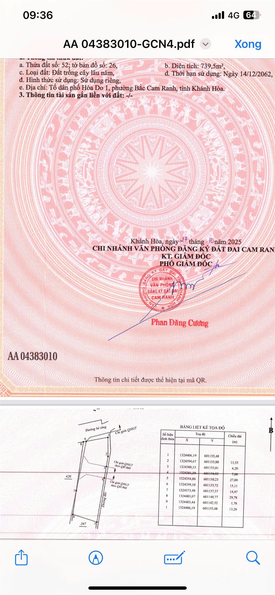  ĐẦU TƯ SINH LỜI - Bán Lô Đất Mặt Tiền Đường Lê Thánh Tông, Bắc Cam Ranh, Khánh Hòa 