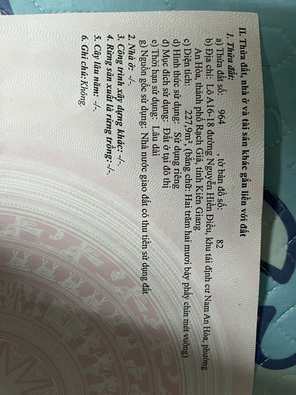  ĐẤT ĐẸP – GIÁ TỐT  – CHÍNH CHỦ CẦN BÁN Tại Nguyễn Hiền Điều khu tái định cư Nam An Hoà 
