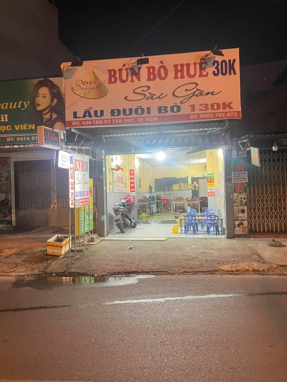  SANG QUÁN BÚN BÒ – LẨU ĐUÔI BÒ  TÂN PHÚ  Giá sang: 50 triệu 