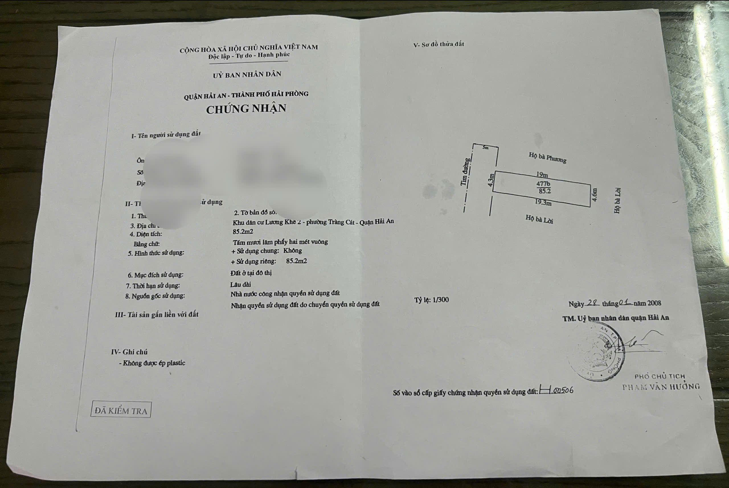  Bán Lô Đất Mặt Đường Thành Tô – Tràng Cát, Hải An, Vị Trí Kinh Doanh Đắc Địa 