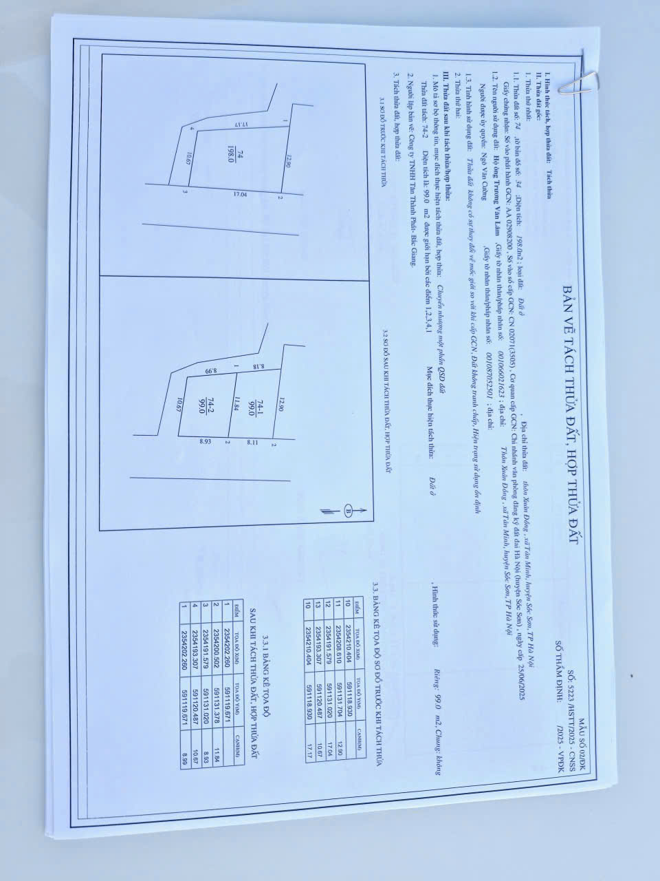  DUY NHẤT CHỈ CÓ 2 LÔ FO DT 99 M KHUÔN THỬA ĐẸP ĐƯỜNG THÔNG RỘNG 5-6 M VỊ TRÍ GIÁ ĐẤT TIỀM NĂNG -- TẠI XUÂN ĐỒNG TÂN MINH SS HÀ NỘ 