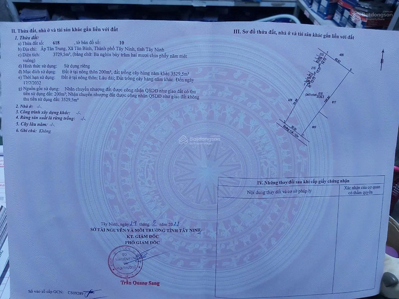  CHÍNH CHỦ BÁN 3720M2 ĐẤT VIEW NÚI BÀ ĐEN - NỞ HẬU VƯỢNG KHÍ TÀI LỘC - TP. TÂY NINH 