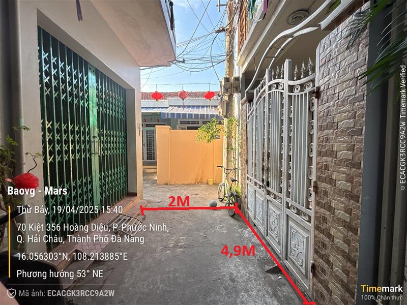  Bán nhanh nhà 2 tầng kiệt 356 Hoàng Diệu, Đà Nẵng. 