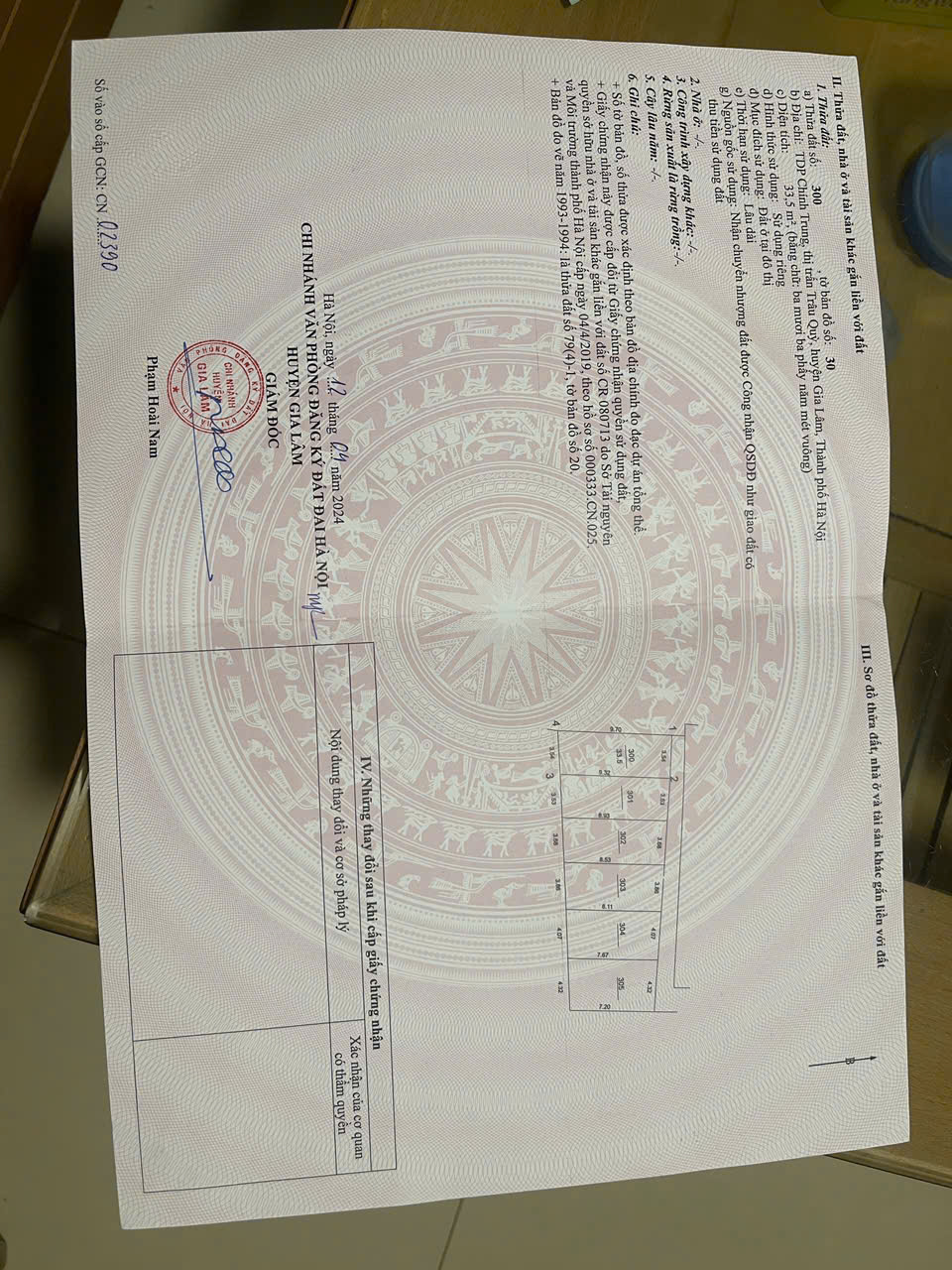  BÁN 34 m2 ĐẤ  LÔ GÓC – Ô TÔ VÀO NHÀ – NGÔ XUÂN QUẢNG - GIA LÂM, giá chỉ 6.35 tỷ 