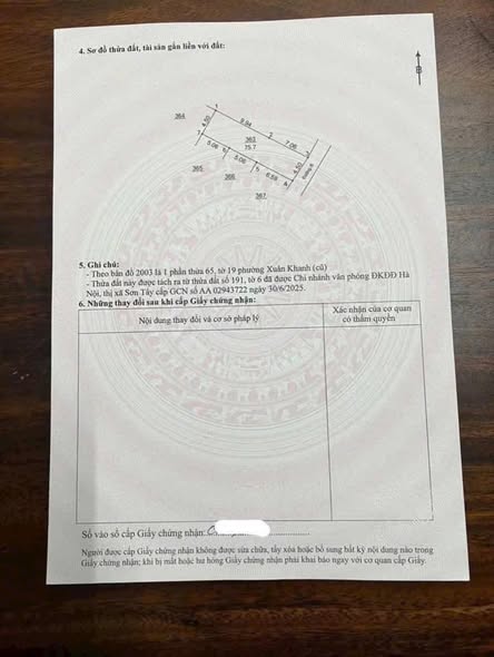  CHÍNH CHỦ BÁN LÔ ĐẤT ĐẸP 75,7m² – XUÂN KHANH, SƠN TÂY (Phường Tùng Thiện Mới) 