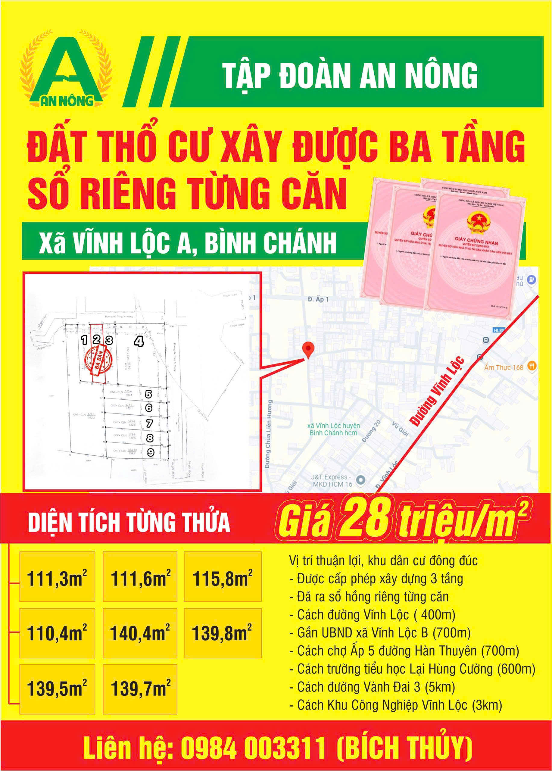  Bán Đất Vĩnh Lộc A , Huyện Bình Chánh, TP HCM 