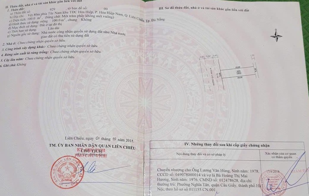  ????????Bán đất đường TRƯƠNG VÂN LĨNH - song song Võ Duy Dương 