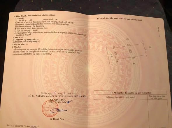  HƠN 3 T.Ỷ – SỞ HỮU NGAY 66,6m² ĐẸP TẠI THỌ XUÂN - LIÊN MINH - HÀ NỘI! 