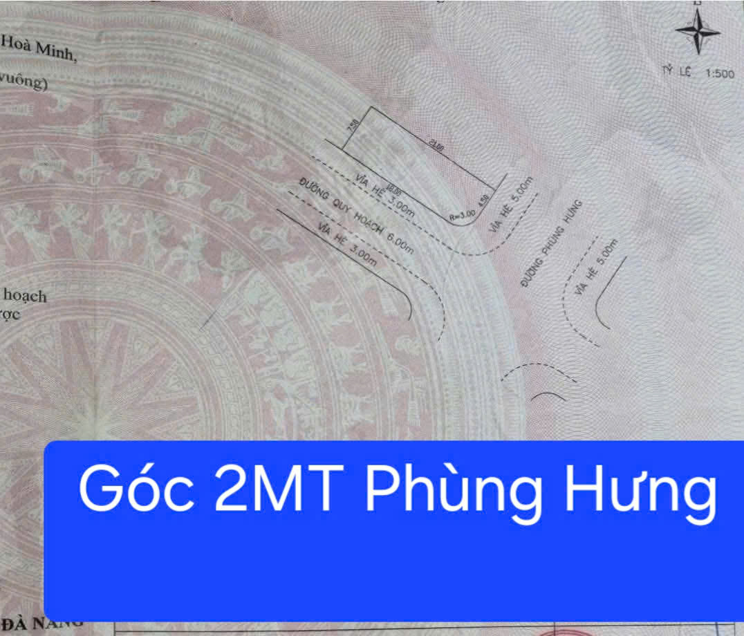  Bán đất lô góc 2MT đường 10,5m Phùng Hưng và Phú Xuân 
