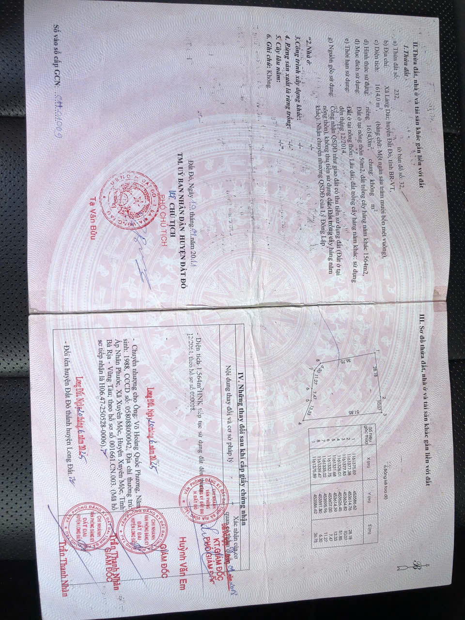  ✌️✌️: ￼Mặt tiền quốc lộ 55 . Ngang 38m có 50m thổ cư . Giá chỉ 7,5ty 