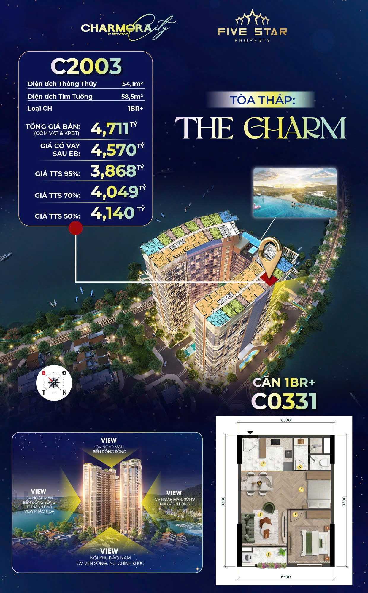  GIỎ HÀNG ĐẸP TÒA THE CHARM – CHARMORA CITY, NHA TRANG, KHÁNH HÒA 