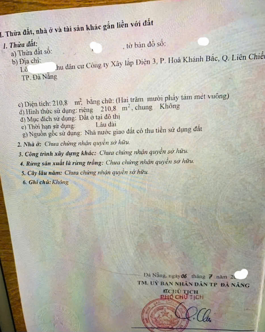  Bán đất đường Bàu Mạc 14 - Liên Chiểu - Đà Nẵng 