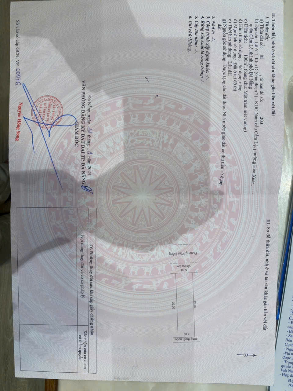  Bán lô đất đường PHÙ ĐỔNG - Hoà Xuân -Cẩm Lệ, DT 100m2 giá 4ty550 LH 0942992361 