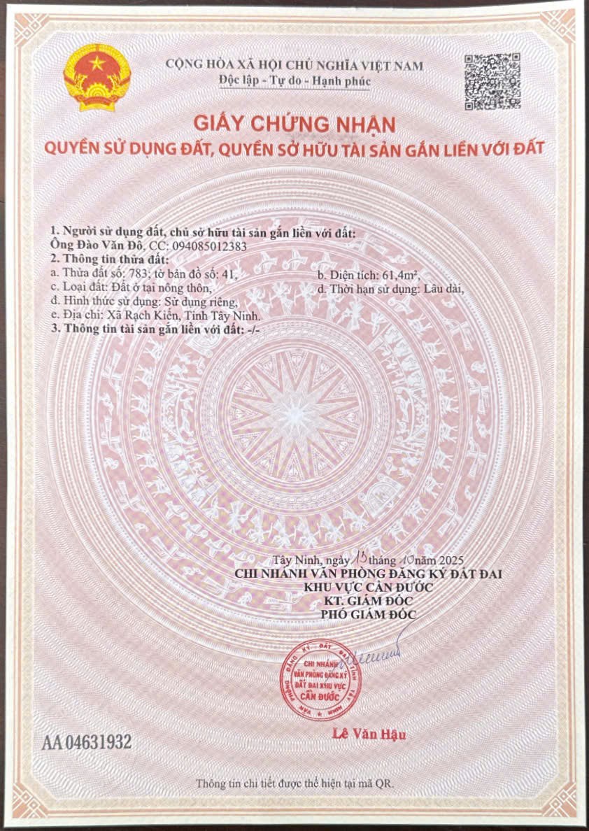  NHÀ ĐẸP – GIÁ TỐT –  BÁN GẤP CĂN NHÀ  Tại Thị trấn Cần Đước, huyện Cần Đước 