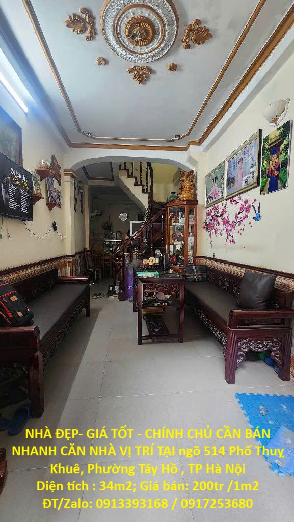  NHÀ ĐẸP- GIÁ TỐT - CHÍNH CHỦ CẦN BÁN NHANH CĂN NHÀ VỊ TRÍ TẠI phường Tây Hồ, TP Hà Nội 