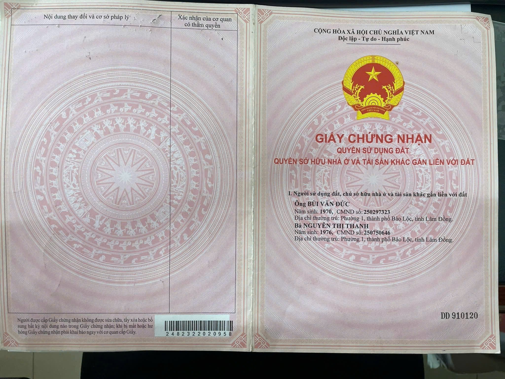  ĐẤT ĐẸP – GIÁ TỐT - CẦN BÁN LÔ ĐẤT TẠI Phường 1, Tp Bảo Lộc, Lâm Đồng 