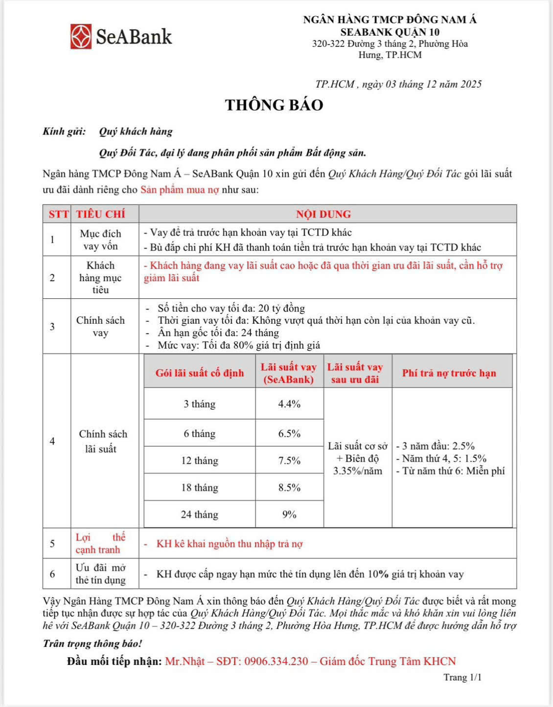  SEABANK HỖ TRỢ MUA NỢ & GIẢM LÃI SUẤT CHO KHÁCH HÀNG ĐANG VAY 